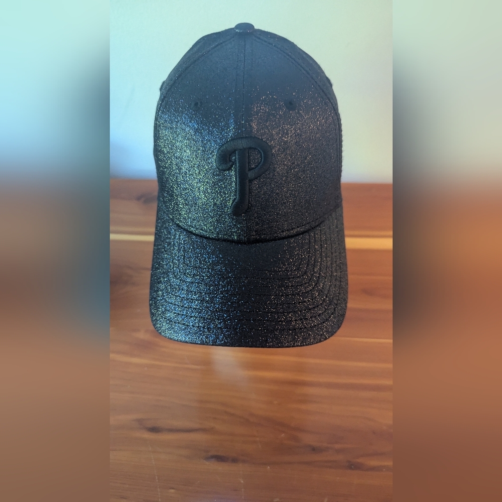 Black Glitter Baseball Cap